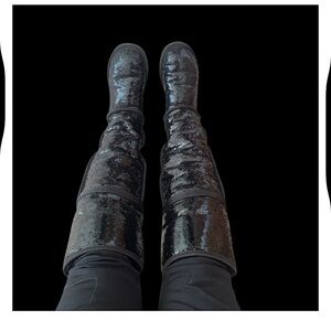 UGG Black Sequin Over the Knee Boots